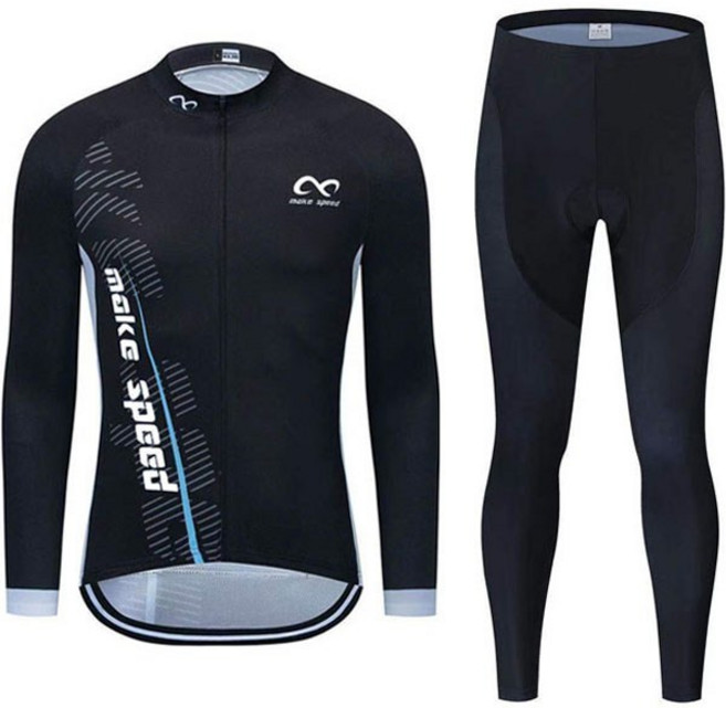 메이크스피드 자전거 기모 방한 상하의 세트