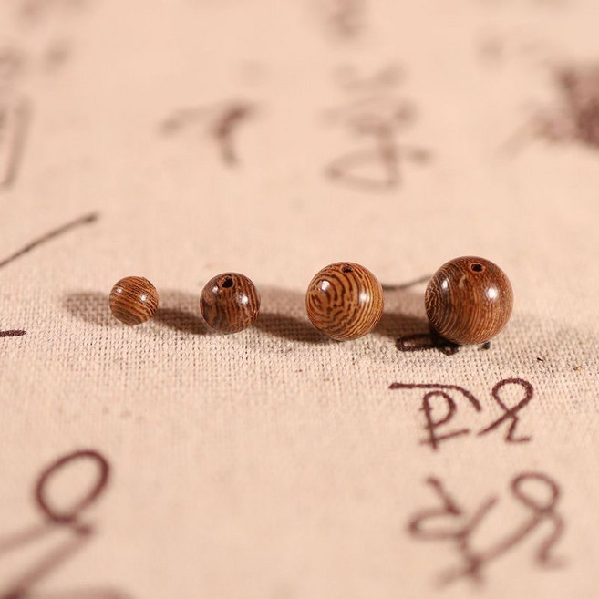 天然金絲檀木散珠 6-12mm 檀香木質佛珠 DIY手串配件, 1個, 10mm10颗（30顆起）