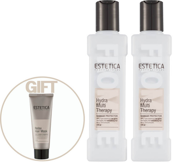 1+1 에스테티카 하이드라 멀티 테라피 170ml+170ml+릴렉스마스크 100ml 미용실 실키, 170ml, 2개