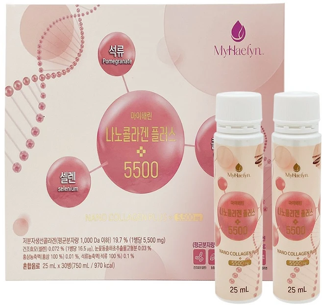 [다이어트-콜라겐] 나노 콜라겐 플러스 5500, 30개, 25ml, 30개 - 쿠팡