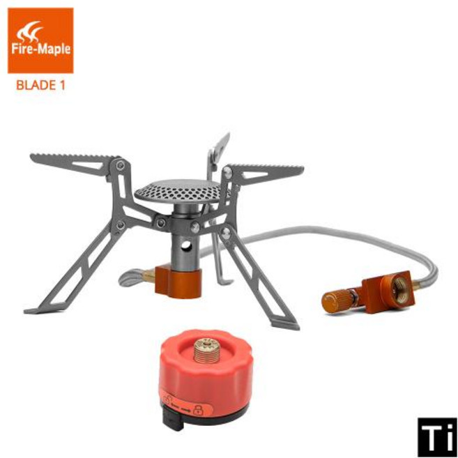 Fire Maple-티타늄 휴대용 스토브 초경량 야외 캠핑 하이킹 여행용 가스 버너, 2) Add Adapter, 1개