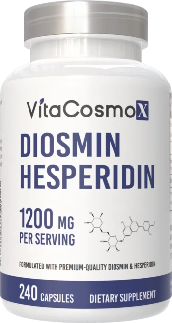 VitaCOS 코스moX Diosmin 헤스페리딘 1200mg 복합체 180캡슐 시트러스 바이오플라보노이드 풍부한 과일 추출물 100% 채식주의자 GMO 프리 및 글루텐, 1개, 240정 - 쿠팡