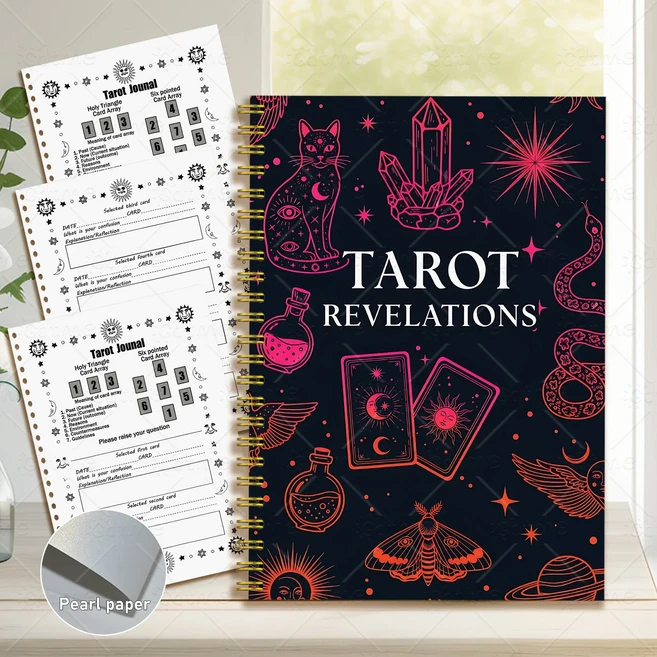 50장 타로 점술 노트패드 신비로운 카드 게임 재미있는 가족 친구, 05 E