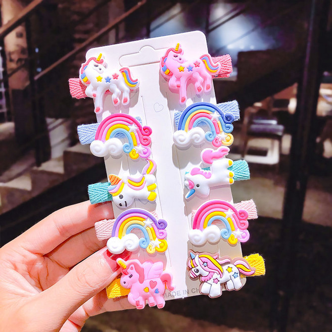 헬로소이 여아머리핀 유니콘 머리똑딱핀 선물세트