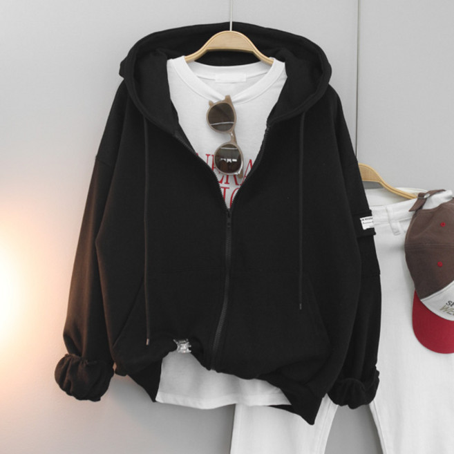 달콩 여성 봄신상 후드티 아우터 스테이션소매포켓후드집업