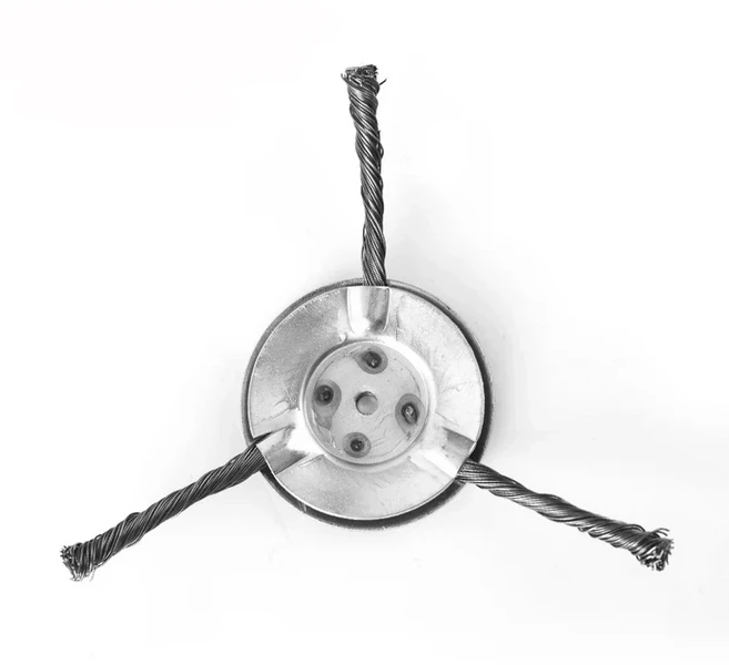 LUSQI 새로운 강철 와이어 잔디 트리머 헤드 6 ''범용 잡초 브러시 맞는 전기 잔디 깎는 기계 Brushcutter, 01 빠른