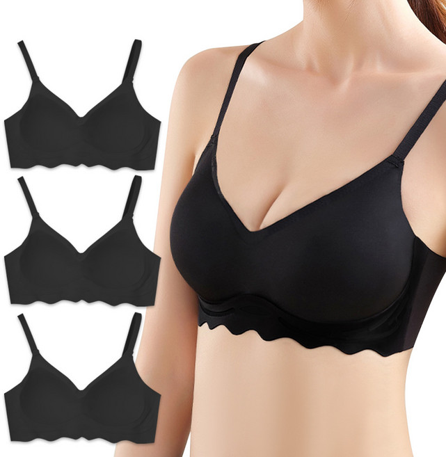 팡팡브라 와이어리스 브라 심리스 볼륨업 브래지어 3P