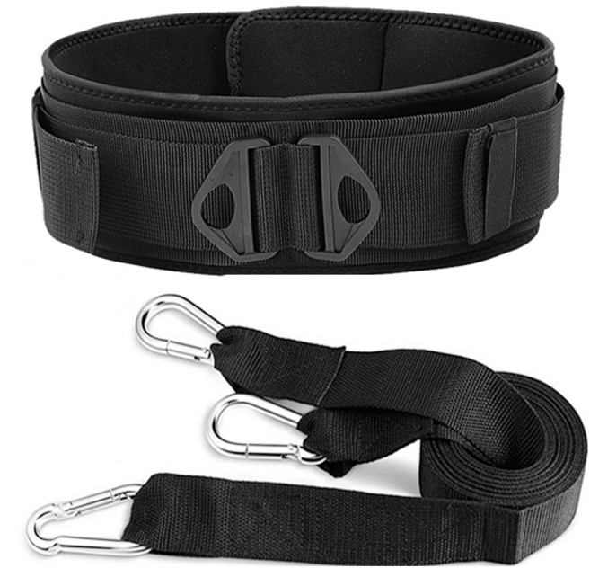 해루질 조과통 견인 허리벨트 견인줄 연결 허리띠, 1개, 견인 허리벨트+더블 견인줄