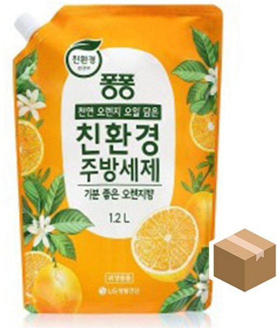 [일상K공감] 퐁퐁 주방세제 오렌지 리필 1.2Lx10개, 1200ml, 10개