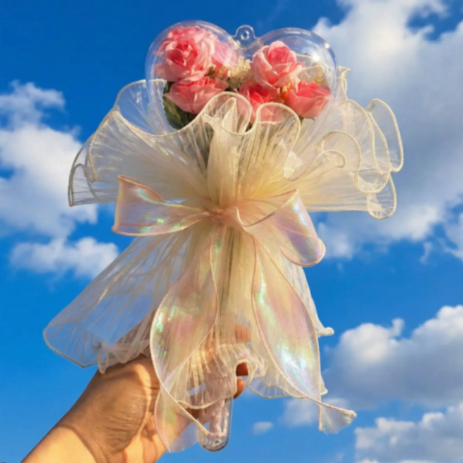 [블리노] 장미 레이스 하트봉, -