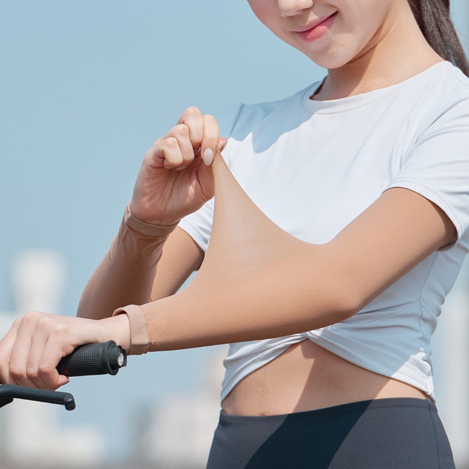 자바스 자외선차단 살색 팔토시 골프 등산 자전거 운전 쿨토시, 1개, 스킨