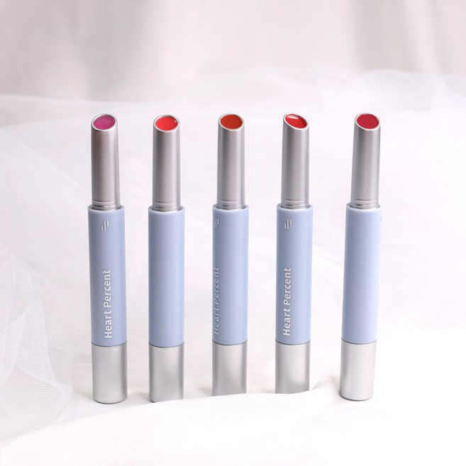 하트퍼센트 부드러운 발림 고발색 도트 온 무드 듀이 멜팅 립스틱, 2개