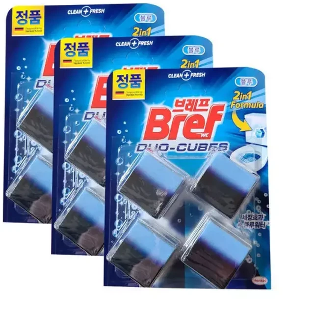 브레프 듀오큐브 변기 세정제 크리너 블루 4P X3개, 1개