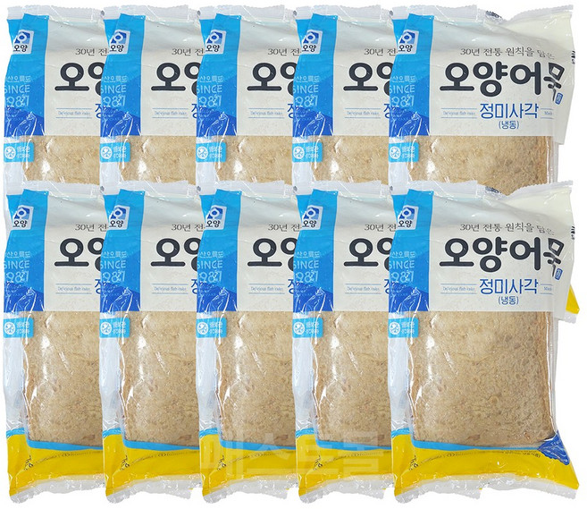사조오양 오양어묵 정미사각(냉동), 10개, 800g