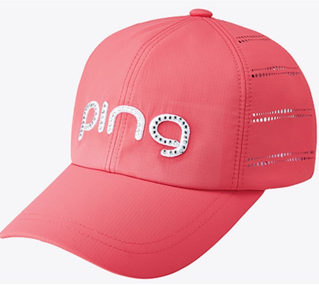 (PING) (삼양인터내셔날 정품) 핑 여성 6각 골프 모자, 레드