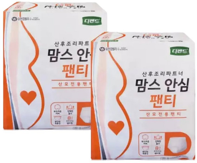 맘스안심팬티, 8매, 2세트