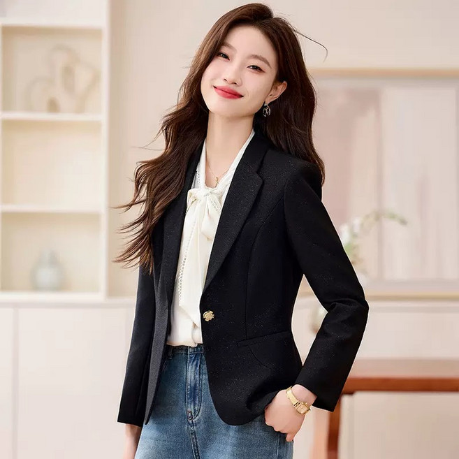 휠렉스 여성 출근룩 데일리 허리조임 루즈핏 블레이저 JT410