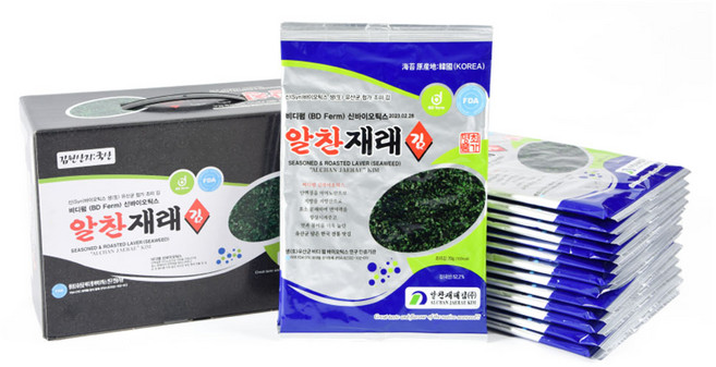 한국알찬 대천김 비디펌 신 바이오틱스 재래전장 13호 전장 5매 10봉, 10개, 20g