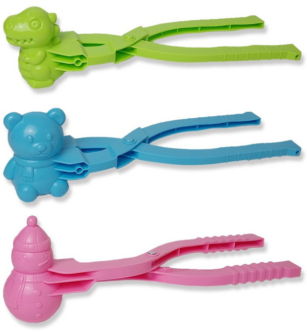 [3종세트] 눈 오리 스노우볼 메이커 눈 사람 집게 하트 공룡 동그라미 곰돌이, [3종세트]눈사람+공룡+곰돌이, 1개