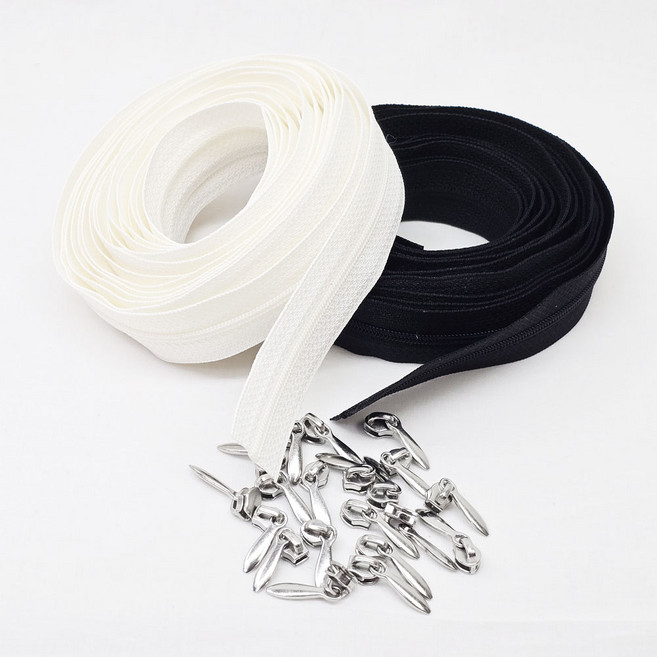 3호 롤지퍼 4.5M (눈물슬라이드 20개), 2개, 화이트+블랙