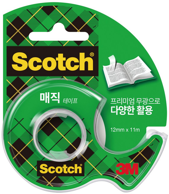 3M 매직 테이프 본품 104A 12mm x 11m, 1개