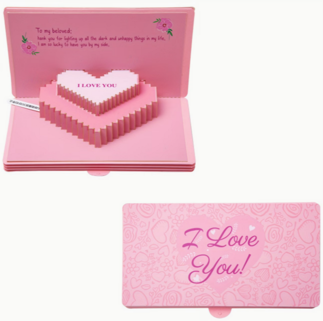 일상채움 생일 축하 멜로디 카드 현금 용돈 봉투, 1개, 핑크