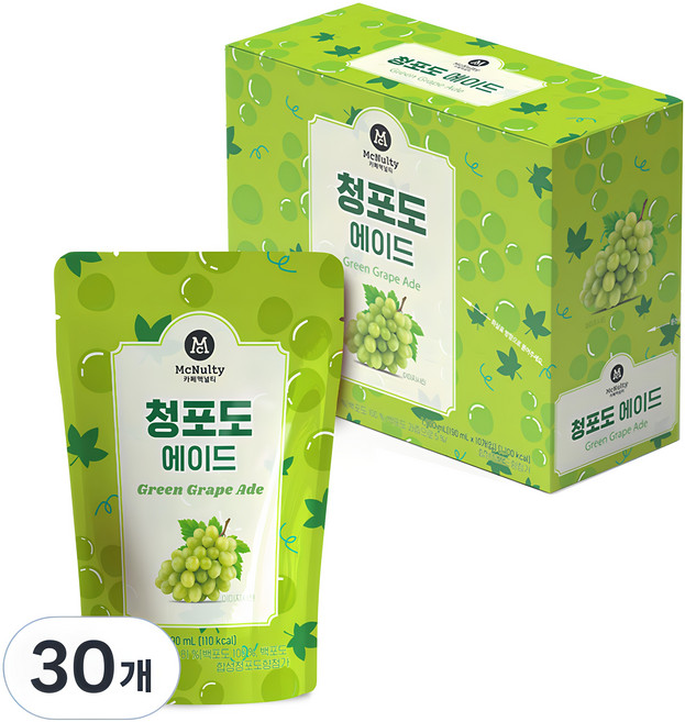 Mcnulty Coffee 青葡萄飲料, 190ml, 30個