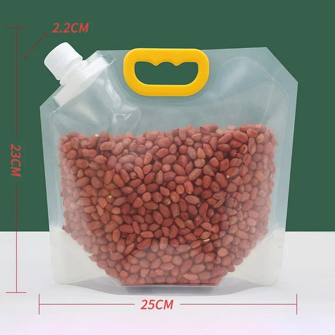 곡물 보관 가방 투명 셀프 스탠딩 스파우트 백 식품 포장 액체 고체 여행 신제품