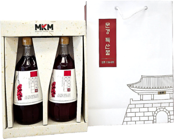 문경 햇오미자청원액 결정과당 선물세트, 700ml, 1세트