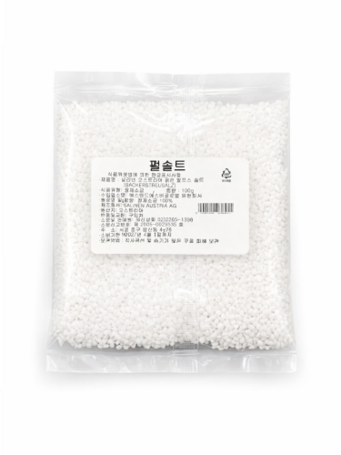로그]펄솔트 프레첼소금 시오빵 소금빵 굵은소금 데코용소금 소포장, 100g, 1개