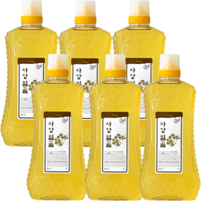 국내산 사양벌꿀 대용량 업소용 사양꿀, 2kg, 6개