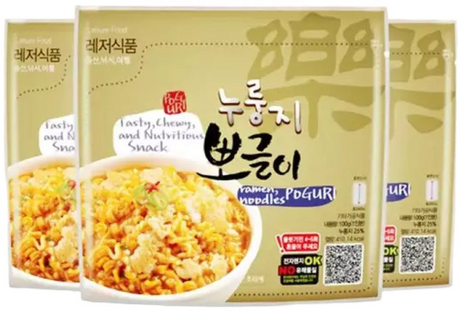누룽지뽀글이 야전식량 전투식량, 100g, 5개