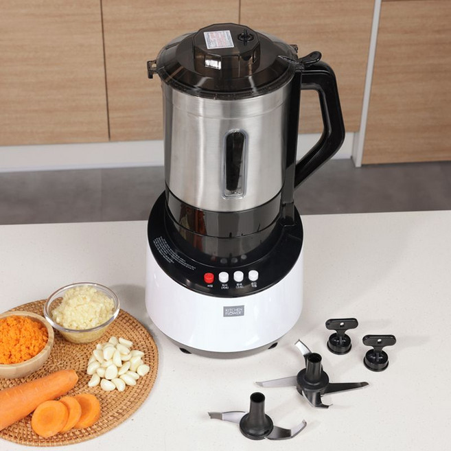 키친플라워 대용량 믹서기 4.5L 분쇄용 김장용 화이트, KMX-W3409