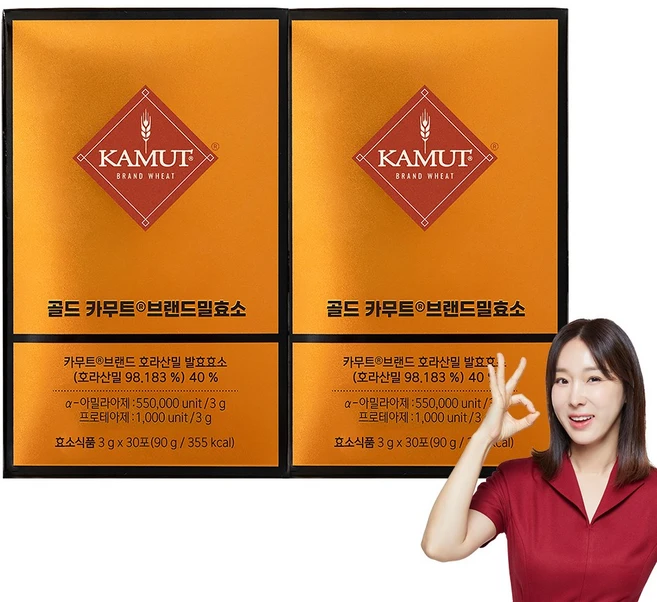 그레인온 골드 카무트 브랜드밀 효소, 90g, 2개 - 쿠팡