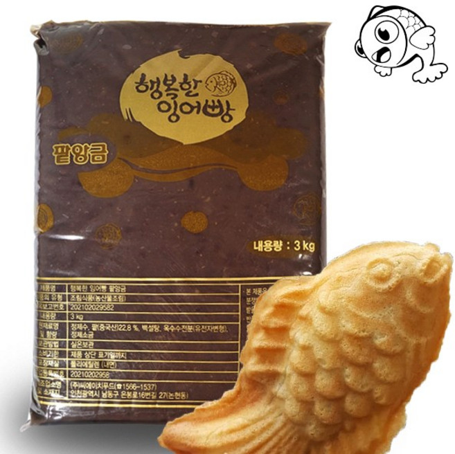 행복한 잉어빵 팥앙금 3kg 홈 베이킹 재료, 1개