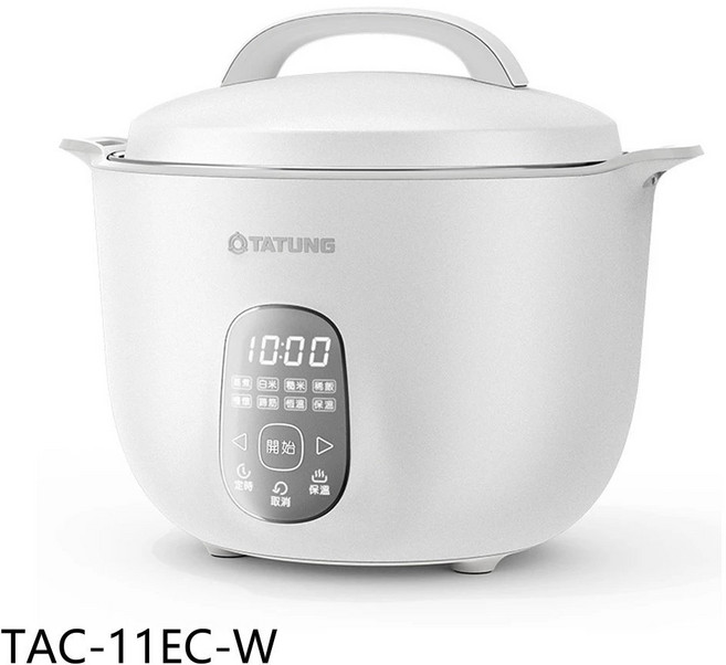 TATUNG大同 TAC-11EC-W 電鍋 簡約設計多功能烹煮 不沾內鍋具保溫功能, 白色