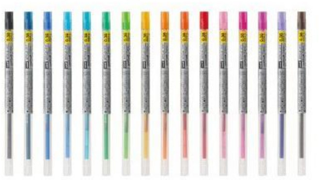 유니볼 스타일핏트 UMR 109 젤잉크 리필심 2개입, 0.28mm / 베이비핑크, 베이비핑크