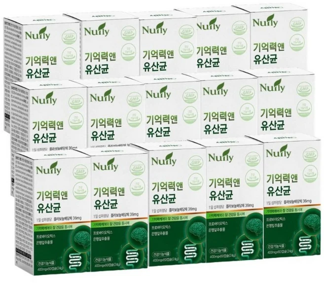 15박스구매시 여에스더 장뇌유산균 nk4146 증정 / 장 뇌 기억력유산균 식약청인증, 15개, 60정 - 쿠팡