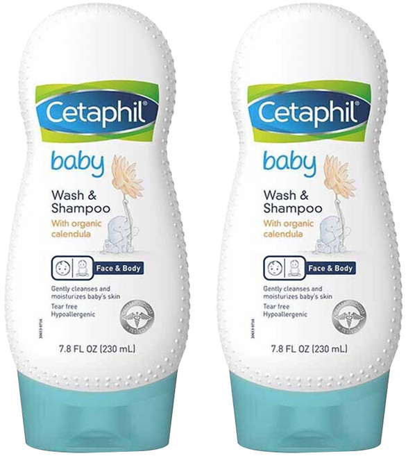 세타필 키즈 워시 & 샴푸 카렌듈라 함유, 2개, 230ml