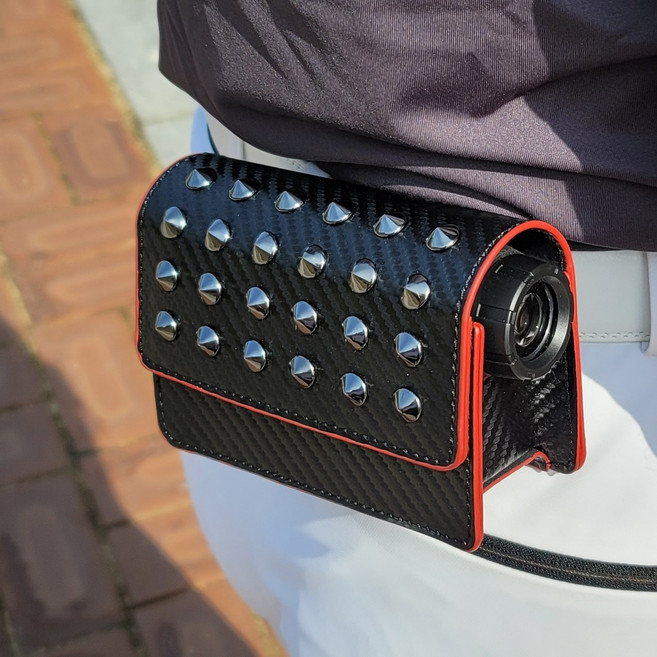 어썸 골프 스터드 클립형 카본 거리측정기 케이스, 블랙카본, 1개