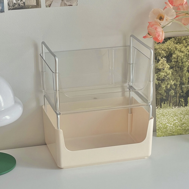 홈앤코너 아일랜드식탁정리 영양제수납장 식탁위정리함, 아이보리 정리함, 아이보리 정리함