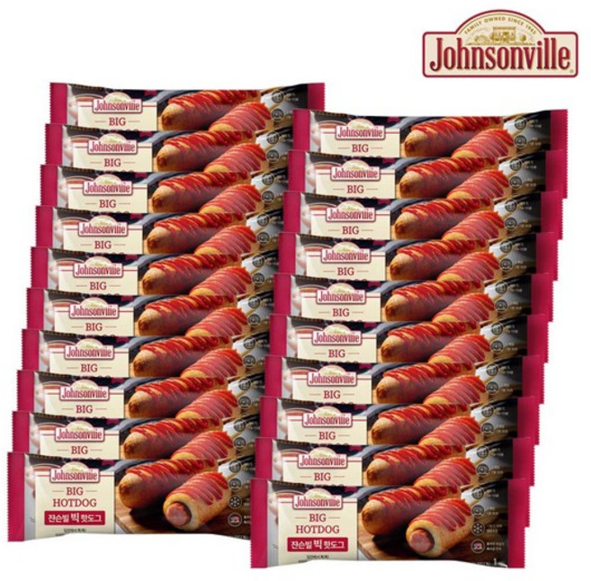 육즙가득한 간식 빅핫도그115gX20팩, 115g, 20개