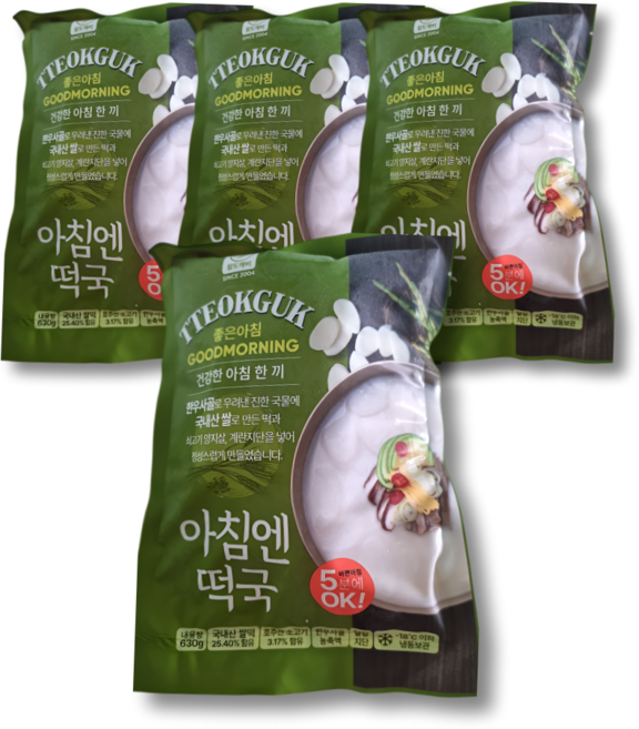 아침엔 떡국, 4개, 630g