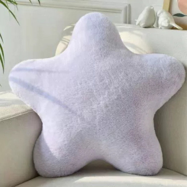 BAGEL蓓果 星星抱枕 柔軟舒適 車用腰靠 坐墊 生日禮物, 紫色星星
