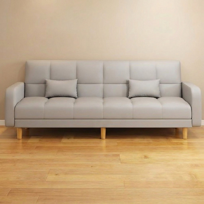 미스티 접이식 2인용 각도조절 1인용 가죽 소파 MTL4, 그레이_120cm