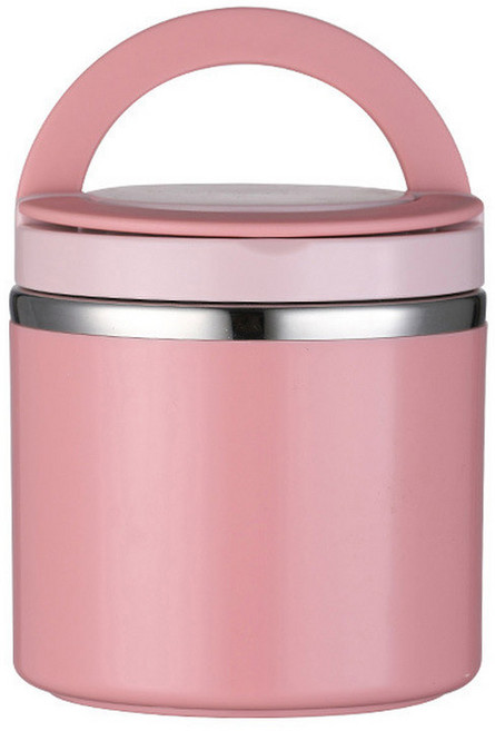 보온도시락 휴대용 스테인리스 스틸 도시락 음료수 컵 음식 보온 항아리 수프 단열 보온병 용기 도시락 630 ml 1000ml, 1개, 3) pink 630ml