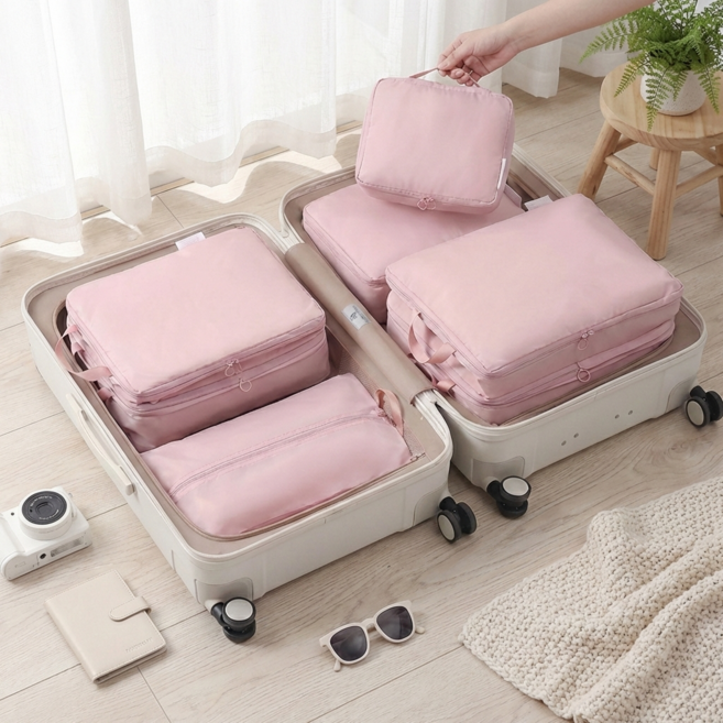 체블스 부피압축 50% 정리끝판 여행용압축파우치 6종