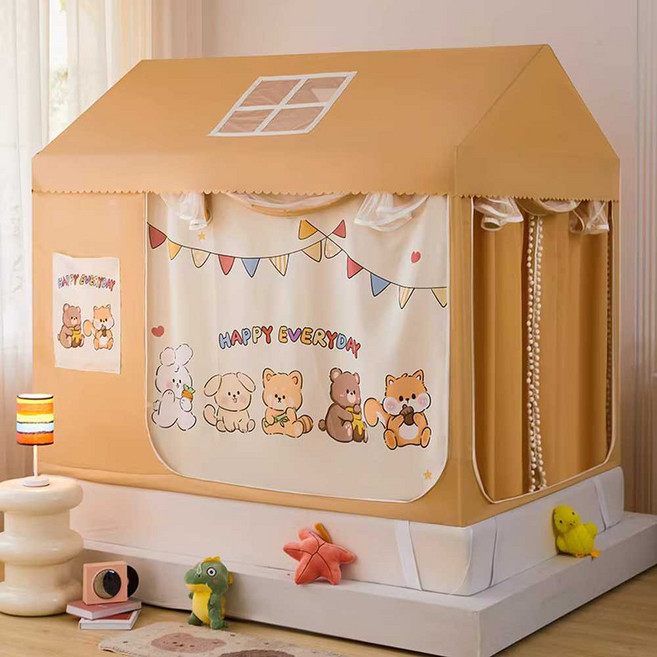 벙커침대텐트 암막 3중 캐노피 아이방꾸미기 놀이 2층침대