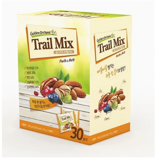 골든오차드 트레일믹스 25g X 30개 견과류 믹스넛 코스트코, 750g, 1개 - 쿠팡