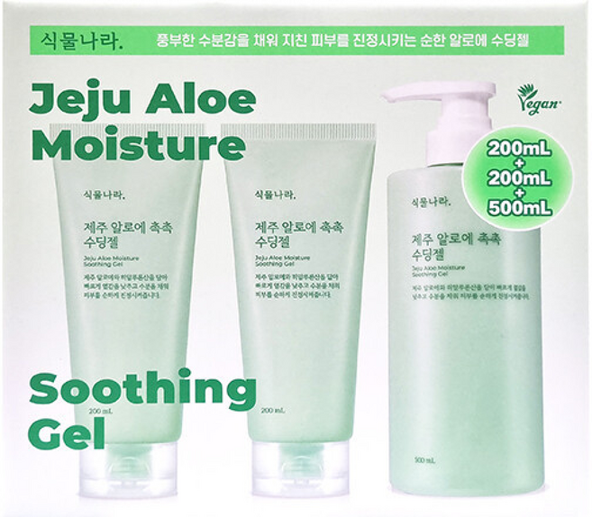 무배 식물나라 제주 알로에 촉촉수딩젤(+x2), 1개, 500ml